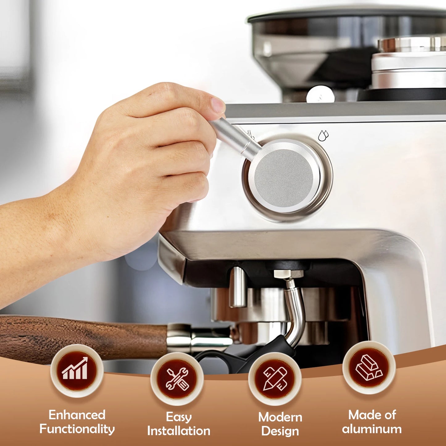 Aluminum Steam Lever Replacement Espresso Machine Steam Lever Coffee Machine Conversion Lever for Breville Sage 870/875/876