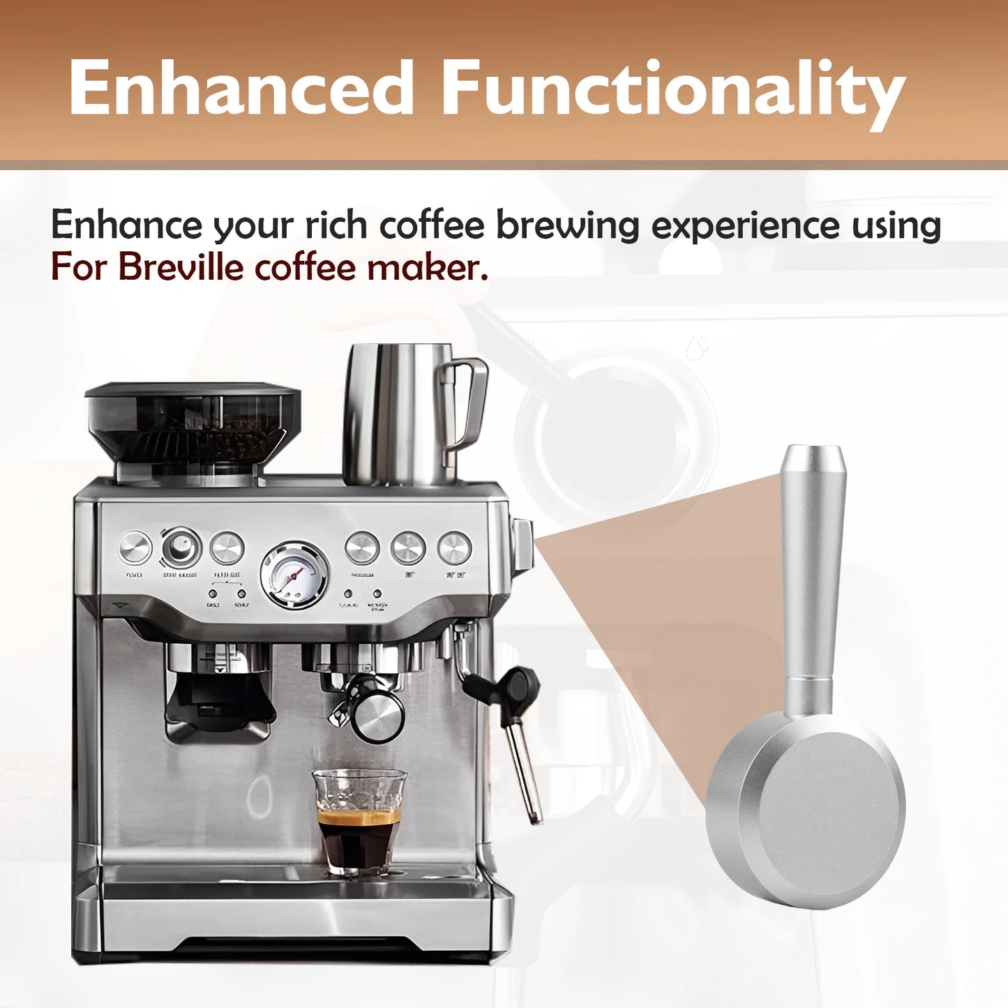 Aluminum Steam Lever Replacement Espresso Machine Steam Lever Coffee Machine Conversion Lever for Breville Sage 870/875/876