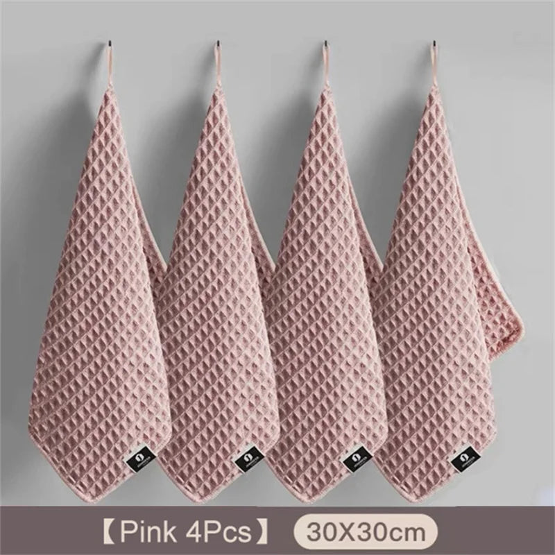 1/4Pc Coffee Bar Barista Cleaning Towel Super Absorbent Microfiber Cleaning Cloth Towels for Kitchen Home Coffee Machine Cleaner