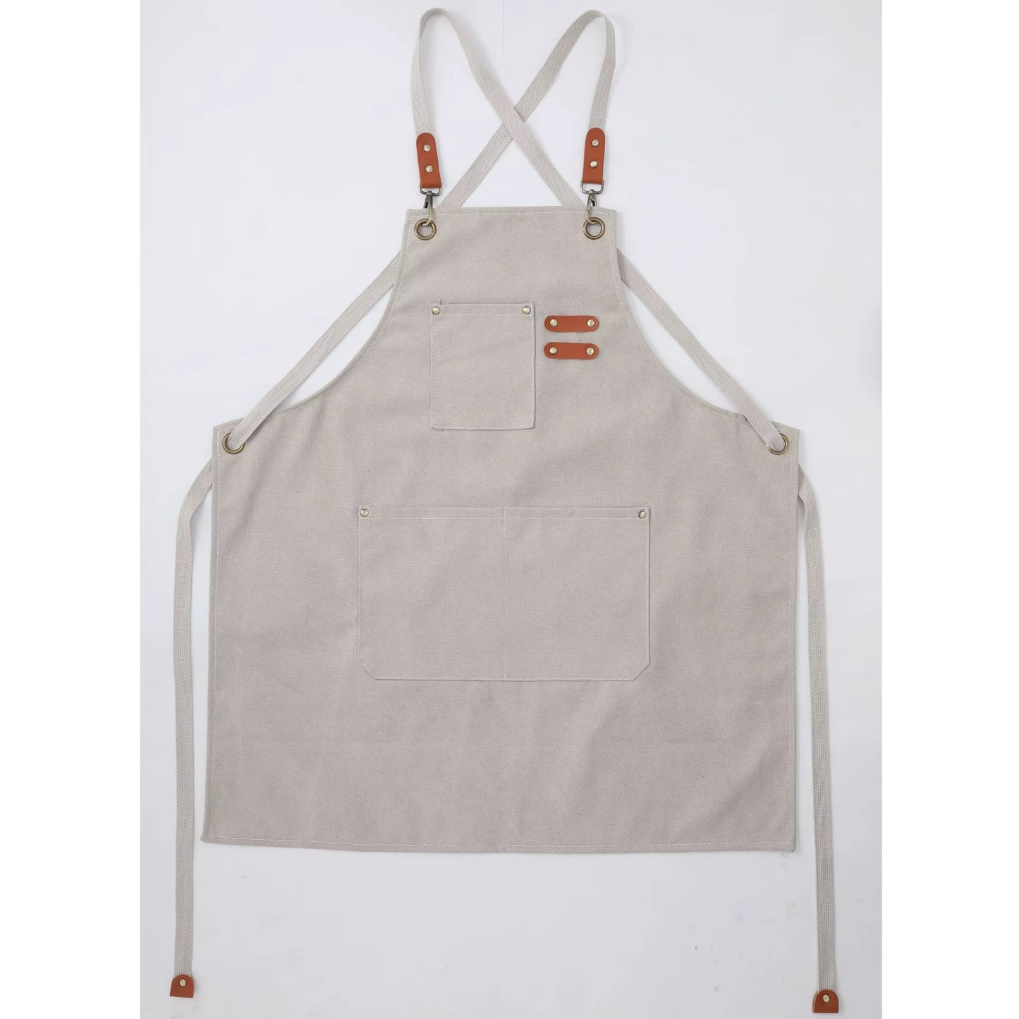 Fashion Canvas Apron Home Kitchen Gardening Work Dress Women'S Kitchen Restaurant Work Apron