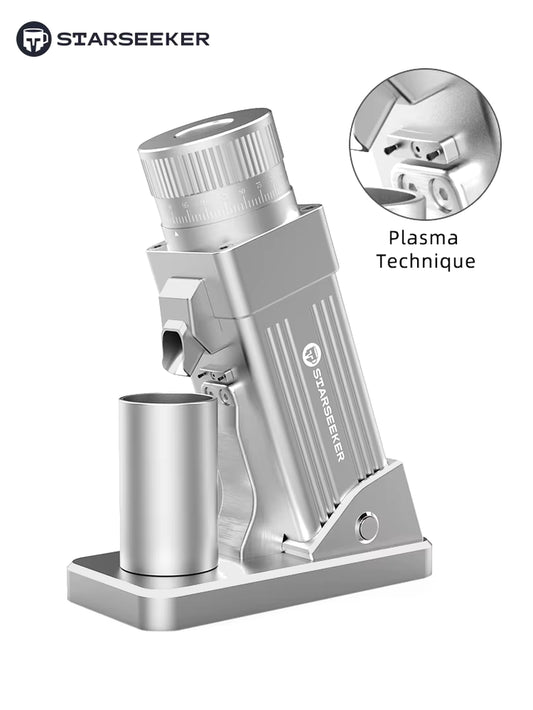 E55 Electric Coffee Grinder 55MM Espresso Cone Burr Stepless Fineness Adjustment Cold Brew Bean Grinder Black Sliver