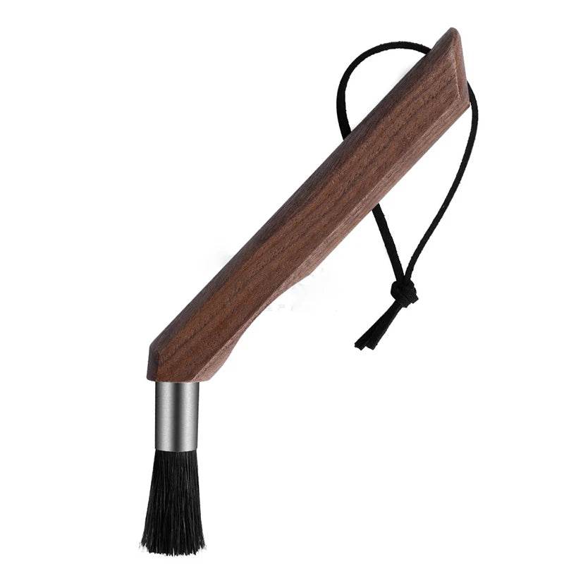 Coffee Grinder Cleaning Brush with Natural Bristles Lanyard Machine Cleaner Tool for Barista Home Kitchen WF922