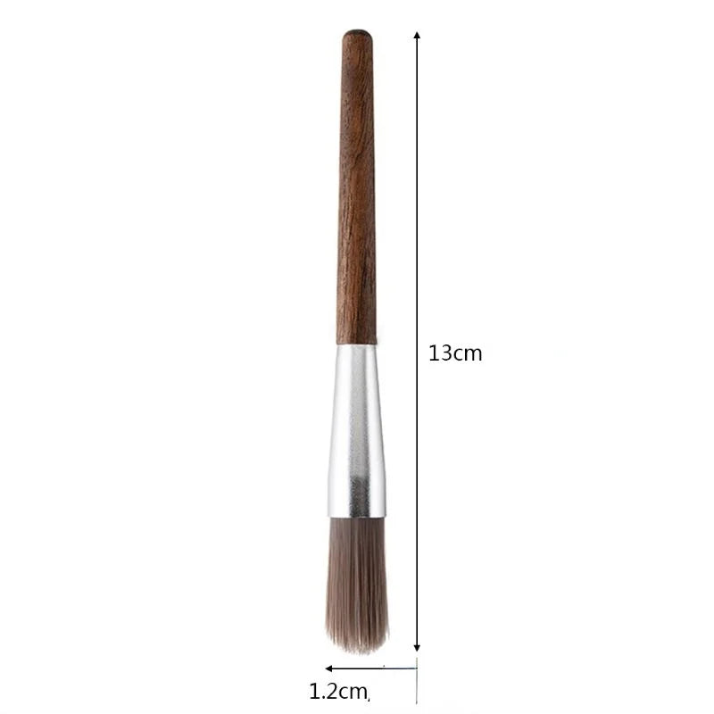 Coffee Grinder Cleaning Brush with Natural Bristles Lanyard Machine Cleaner Tool for Barista Home Kitchen WF922