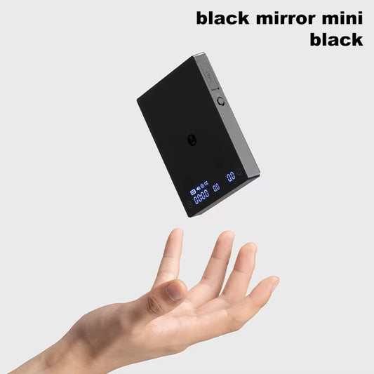 Scale Black Mirror Mini Pour over Espresso Scale with Brewing Flow Rate and Heat Insulation Pad Electronic Coffee Scale